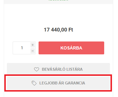 Garantálja a legjobb árat